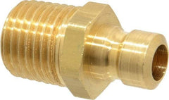 Coilhose Pneumatics - 1/4-18" NPT, 1/4" Body Diam, Coolant & Fluid Line Male Connectors - Brass - USA Tool & Supply