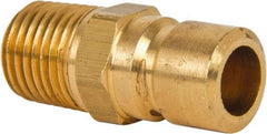 Coilhose Pneumatics - 1/4-18" NPT, 3/8" Body Diam, Coolant & Fluid Line Male Connectors - Brass - USA Tool & Supply