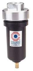 Coilhose Pneumatics - Filter Mechanical Drain with Poly Bowl & Plastic Guard - 5-3/4" High x 2-1/8" Wide, For Use with Compressor Tanks, Filters, Drop Legs, Coolers & Dryers - USA Tool & Supply