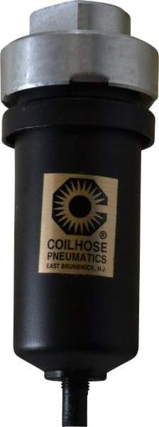 Coilhose Pneumatics - Filter Mechanical Drain with Metal Bowl - 5-3/4" High x 2-1/8" Wide, For Use with Compressor Tanks, Filters, Drop Legs, Coolers & Dryers - USA Tool & Supply