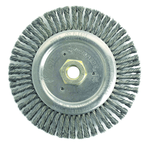 6" Root Pass Brush - .020 Steel Wire; 5/8-11 Dbl-Hex Nut - Dually Weld Cleaning Brush - USA Tool & Supply