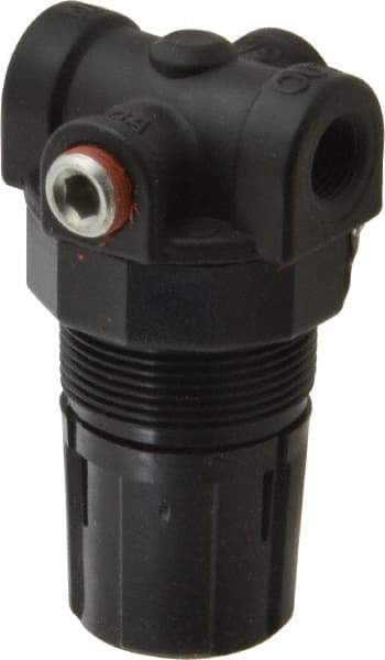 Coilhose Pneumatics - 1/8" Miniature Coil Hose Regulator without Gauge - 9 CFM, 1/8" Gauge Port, 0-125 Adjusting Pressure, 0-125 psi - USA Tool & Supply