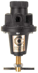 Coilhose Pneumatics - 1 NPT Port, 160 CFM, Cast Aluminum Heavy-Duty T-Handle Regulator - 0 to 125 psi Range, 250 Max psi Supply Pressure, 1/4" Gauge Port Thread, 5" Wide x 8-1/2" High - USA Tool & Supply