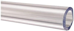 Made in USA - 5/8" ID x 7/8" OD, 1/8" Wall Thickness, Cut to Length (100' Standard Length) PVC Tube - Clear, 40 Max psi, 68 Shore A Hardness - USA Tool & Supply