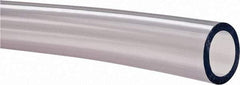 Made in USA - 3/4" ID x 1" OD, 1/8" Wall Thickness, Cut to Length (100' Standard Length) PVC Tube - Clear, 35 Max psi, 68 Shore A Hardness - USA Tool & Supply