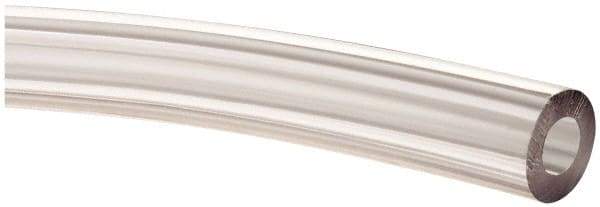 Made in USA - 3/16" ID x 3/8" OD, 3/32" Wall Thickness, Cut to Length (100' Standard Length) PVC Tube - Clear, 70 Max psi, 68 Shore A Hardness - USA Tool & Supply