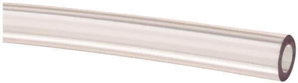 Made in USA - 1/4" ID x 7/16" OD, 3/32" Wall Thickness, Cut to Length (100' Standard Length) PVC Tube - Clear, 60 Max psi, 68 Shore A Hardness - USA Tool & Supply