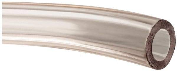 Made in USA - 5/16" ID x 1/2" OD, 3/32" Wall Thickness, Cut to Length (100' Standard Length) PVC Tube - Clear, 60 Max psi, 68 Shore A Hardness - USA Tool & Supply