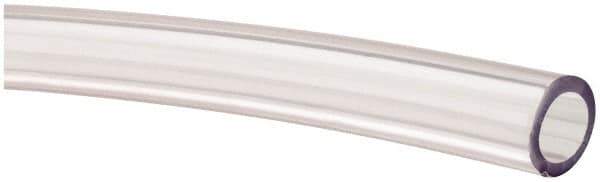 Made in USA - 3/8" ID x 9/16" OD, 3/32" Wall Thickness, Cut to Length (100' Standard Length) PVC Tube - Clear, 50 Max psi, 68 Shore A Hardness - USA Tool & Supply