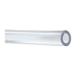 Made in USA - 3/8" ID x 5/8" OD, 1/8" Wall Thickness, Cut to Length (100' Standard Length) PVC Tube - Clear, 65 Max psi, 68 Shore A Hardness - USA Tool & Supply