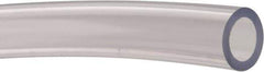 Made in USA - 1/2" ID x 3/4" OD, 1/8" Wall Thickness, Cut to Length (100' Standard Length) PVC Tube - Clear, 45 Max psi, 68 Shore A Hardness - USA Tool & Supply