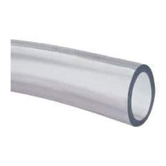 Made in USA - 1-1/4" ID x 1-5/8" OD, 3/16" Wall Thickness, Cut to Length (50' Standard Length) PVC Tube - Clear, 31 Max psi, 68 Shore A Hardness - USA Tool & Supply