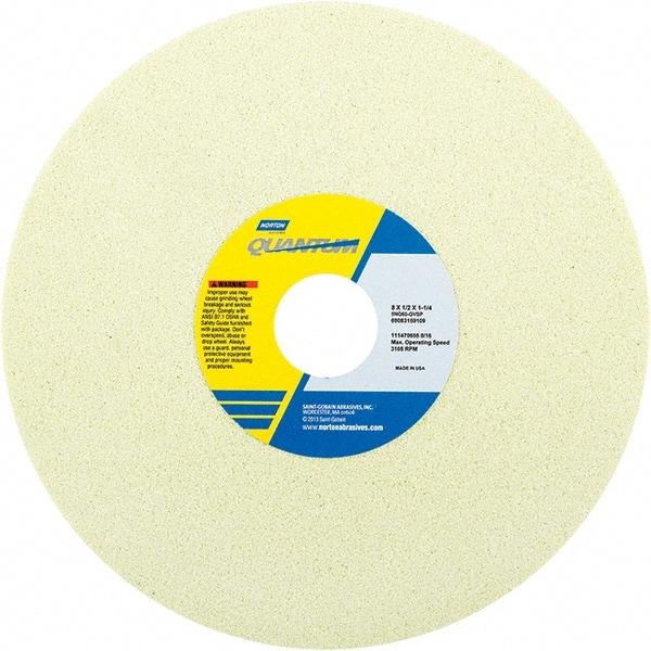 Norton - 8" Diam x 1-1/4" Hole x 1/2" Thick, G Hardness, 60 Grit Surface Grinding Wheel - Ceramic, Type 1, Medium Grade, 3,105 Max RPM - USA Tool & Supply