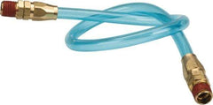 Coilhose Pneumatics - 1/4" ID 1-1/2' Long Lead-In Whip Hose - MNPT Swivel x MNPT Swivel Ends, 140 Working psi, -20 to 165°F, 1/4" Fitting, - USA Tool & Supply