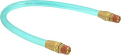 Coilhose Pneumatics - 3/8" ID 1-1/2' Long Lead-In Whip Hose - MNPT Swivel x MNPT Swivel Ends, 140 Working psi, -20 to 165°F, 3/8" Fitting, - USA Tool & Supply