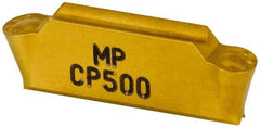 Seco - LCMF, 0.118" Cutting Width, MP, CP500 Grade, Double End Multi-Directional Turning Insert - TiAlN, TiN Coated, Full Radius - USA Tool & Supply