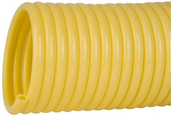 Coilhose Pneumatics - 1/4" ID, 100' Long, Yellow Nylon Coiled & Self Storing Hose - 185 Max psi, No Fittings - USA Tool & Supply