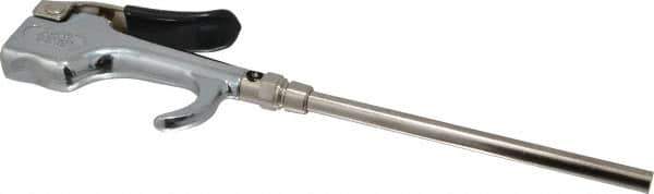 Coilhose Pneumatics - Safety Extension Tube Thumb Lever Blow Gun - 1/4 NPT, 6" Tube Length - USA Tool & Supply