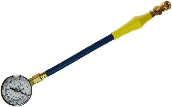 Coilhose Pneumatics - 0 to 60 psi Dial Ball Tire Pressure Gauge - 7' Hose Length - USA Tool & Supply