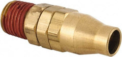 Coilhose Pneumatics - 1/4 NPT, Brass Reusable Hose Male Swivel Fitting - 3/16" Hose ID x 5/16" Hose OD - USA Tool & Supply