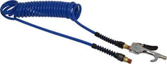 Coilhose Pneumatics - 1/4" ID Thumb Lever Air Gun Assembly - 15' Long Polyurethane Hose - USA Tool & Supply