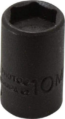 Proto - 1/4" Drive 10mm Standard Magnetic Impact Socket - 6 Points, 15/16" OAL - USA Tool & Supply