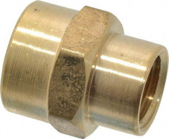 Cerro - 3/8 x 1/4 Female Thread, Brass Industrial Pipe Coupling - FNPTF, 1,200 psi - USA Tool & Supply