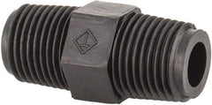 NewAge Industries - Polyethylene Threaded Tube Hex Nipple - 1/8" ID x 1/8" OD - USA Tool & Supply