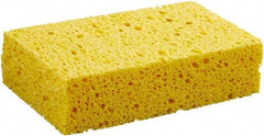 Boardwalk - 6" Long x 3-5/8" Wide x 1" Thick Cleansing Pad - Non-Abrasive, Yellow - USA Tool & Supply