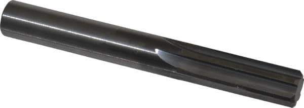 Hertel - 1/2" Solid Carbide 6 Flute Chucking Reamer - Straight Flute, 0.47" Straight Shank, 1-1/2" Flute Length, 4" OAL - USA Tool & Supply