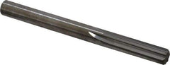 Hertel - 19/64" Solid Carbide 6 Flute Chucking Reamer - Straight Flute, Straight Shank, 1-1/8" Flute Length, 3-1/4" OAL - USA Tool & Supply