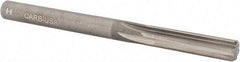 Hertel - Letter H Solid Carbide 6 Flute Chucking Reamer - Straight Flute, Straight Shank, 1-1/8" Flute Length, 3-1/4" OAL - USA Tool & Supply