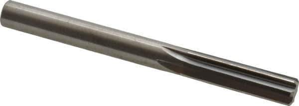 Hertel - Letter Q Solid Carbide 6 Flute Chucking Reamer - Straight Flute, Straight Shank, 1-1/4" Flute Length, 3-1/2" OAL - USA Tool & Supply
