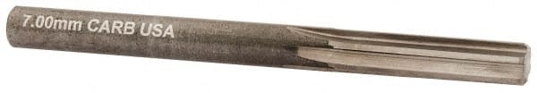 Hertel - 7mm Solid Carbide 6 Flute Chucking Reamer - USA Tool & Supply