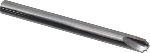 Hertel - 1/32" Radius, 3/16" Mill Diam, 3 Flute Solid Carbide Corner Rounding End Mill - Single End, Uncoated, 1/8" Tip Diam, 2" OAL, 3/16" Shank Diam - USA Tool & Supply