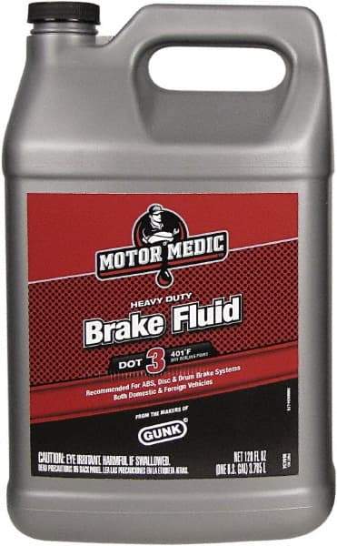 Motor Medic - 1 Gal Super Heavy Duty Brake Fluid - DOT 3 Transportation - USA Tool & Supply