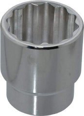 Proto - 1-7/16", 1/2" Drive, Standard Hand Socket - 12 Points, 2-1/8" OAL, Chrome Finish - USA Tool & Supply