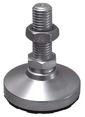 Gibraltar - 3/4-10 Bolt Thread, Studded Pivotal Stud Mount Leveling Pad & Mount - 7,400 Max Lb Capacity, 3" Base Diam - USA Tool & Supply