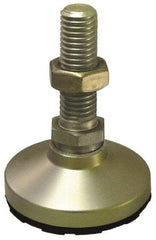 Gibraltar - 1-8 Bolt Thread, Studded Pivotal Stud Mount Leveling Pad & Mount - 2,000 Max Lb Capacity, 4" Base Diam - USA Tool & Supply
