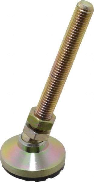 Gibraltar - 1/2-13 Bolt Thread, Studded Pivotal Stud Mount Leveling Pad & Mount - 5,000 Max Lb Capacity, 1-7/8" Base Diam - USA Tool & Supply