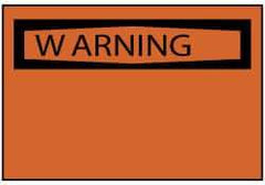 NMC - "WARNING", 7" Long x 10" Wide, Rigid Plastic Safety Sign - Rectangle, 0.05" Thick, Use for Accident Prevention - USA Tool & Supply