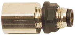 Legris - 6mm Outside Diam, 1/8 BSPP, Brass Push-to-Connect Tube Female Bulkhead - 290 Max psi - USA Tool & Supply