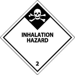 NMC - Inhalation Hazard DOT Shipping Label - 4" High x 4" Wide - USA Tool & Supply