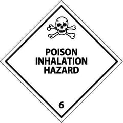 NMC - Poison Inhalation Hazard DOT Shipping Label - 4" High x 4" Wide - USA Tool & Supply