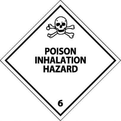 NMC - Poison Inhalation Hazard Shipping Label - 4" High x 4" Wide - USA Tool & Supply