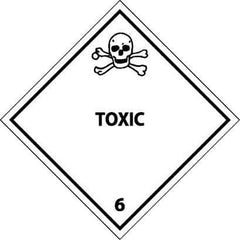NMC - Toxic DOT Shipping Label - 4" High x 4" Wide - USA Tool & Supply