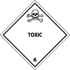 NMC - Toxic DOT Shipping Label - 4" High x 4" Wide - USA Tool & Supply