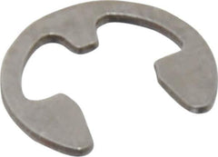 Rotor Clip - 3.73mm Groove Diam, 3/16" Shaft Diam, Passivated Stainless Steel, E Style External Retaining Rings - 0.029" Groove Width, 0.02" Groove Depth, 0.025" Ring Thickness, Grade 15-7 Grade 632 - USA Tool & Supply
