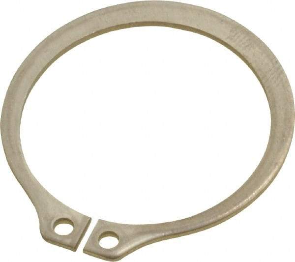 Rotor Clip - 29.87mm Groove Diam, 1-1/4" Shaft Diam, Passivated Stainless Steel, Snap External Retaining Rings - 0.056" Groove Width, 0.037" Groove Depth, 0.05" Ring Thickness, Grade 15-7 Grade 632 - USA Tool & Supply