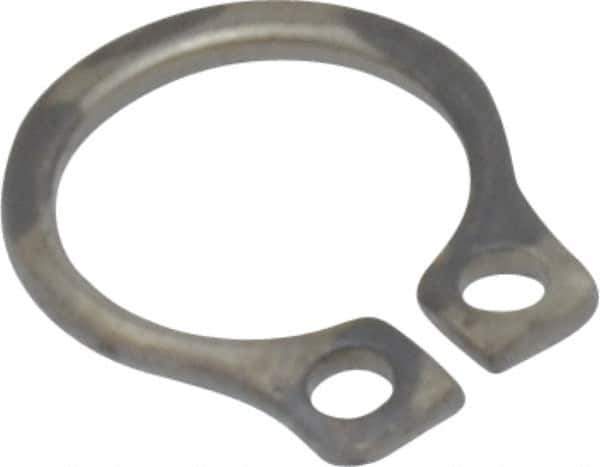 Rotor Clip - 5.84mm Groove Diam, 1/4" Shaft Diam, Passivated Stainless Steel, Snap External Retaining Rings - 0.029" Groove Width, 0.01" Groove Depth, 0.025" Ring Thickness, Grade 15-7 Grade 632 - USA Tool & Supply